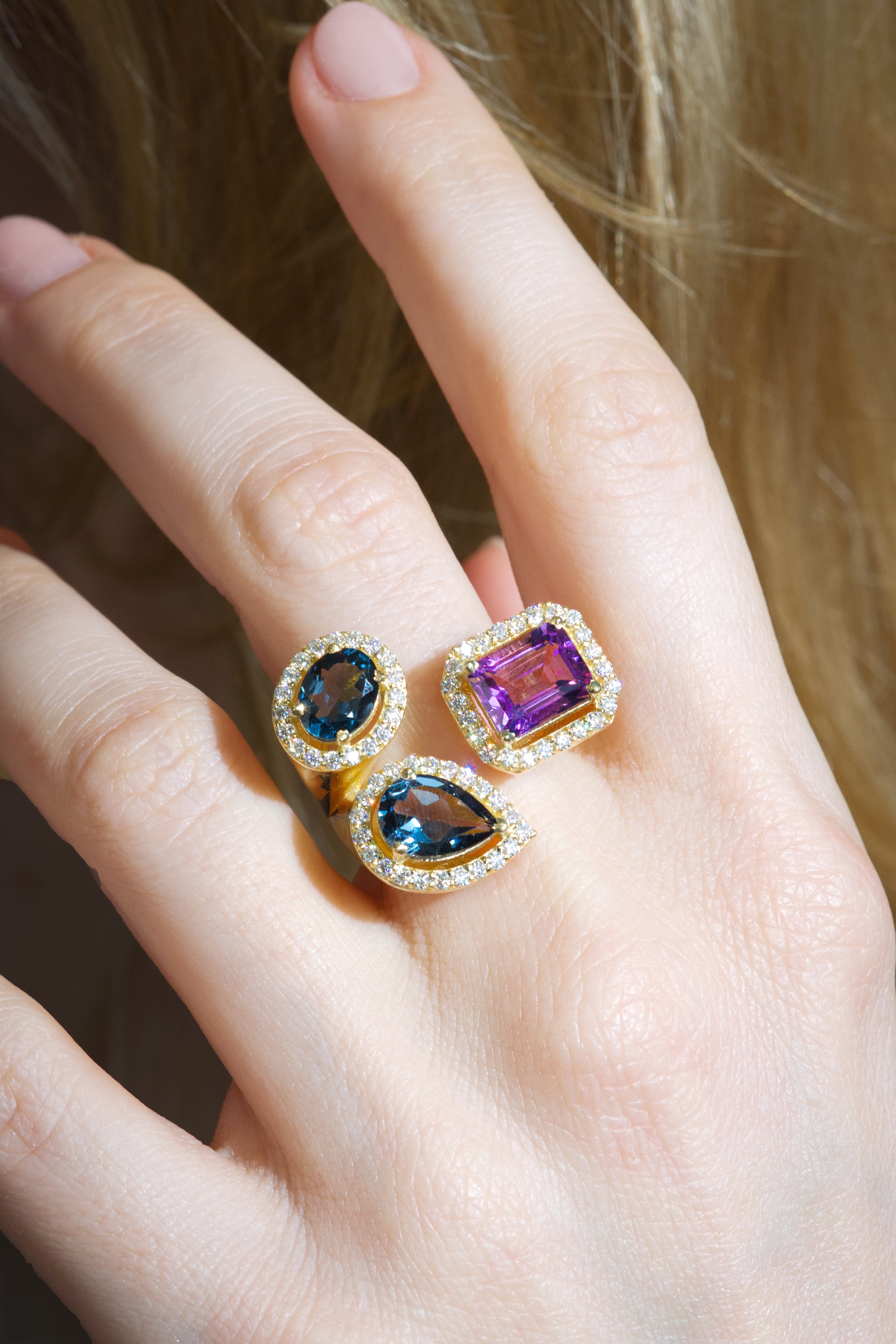 Anello Tre gemme