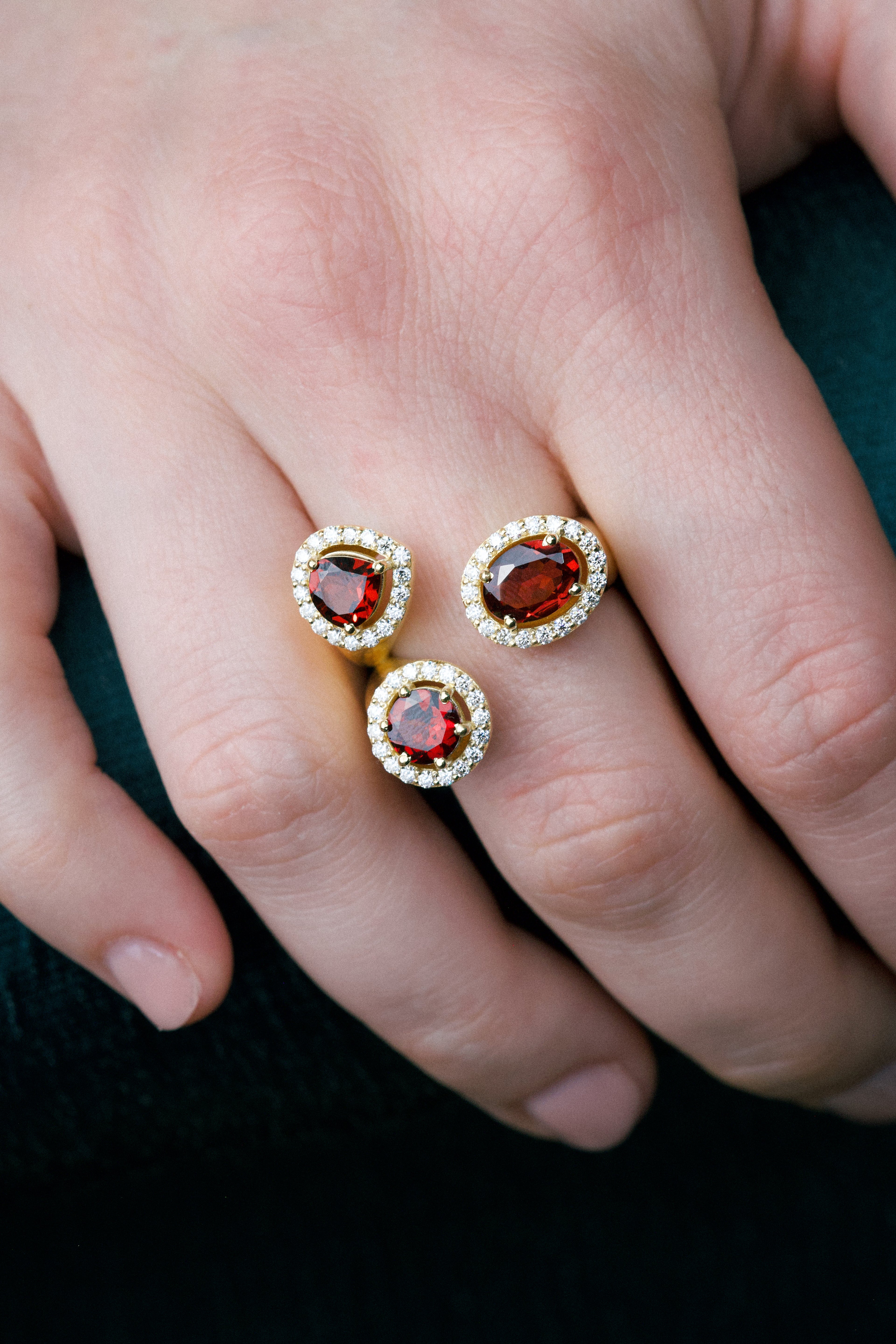 Anello Tre gemme