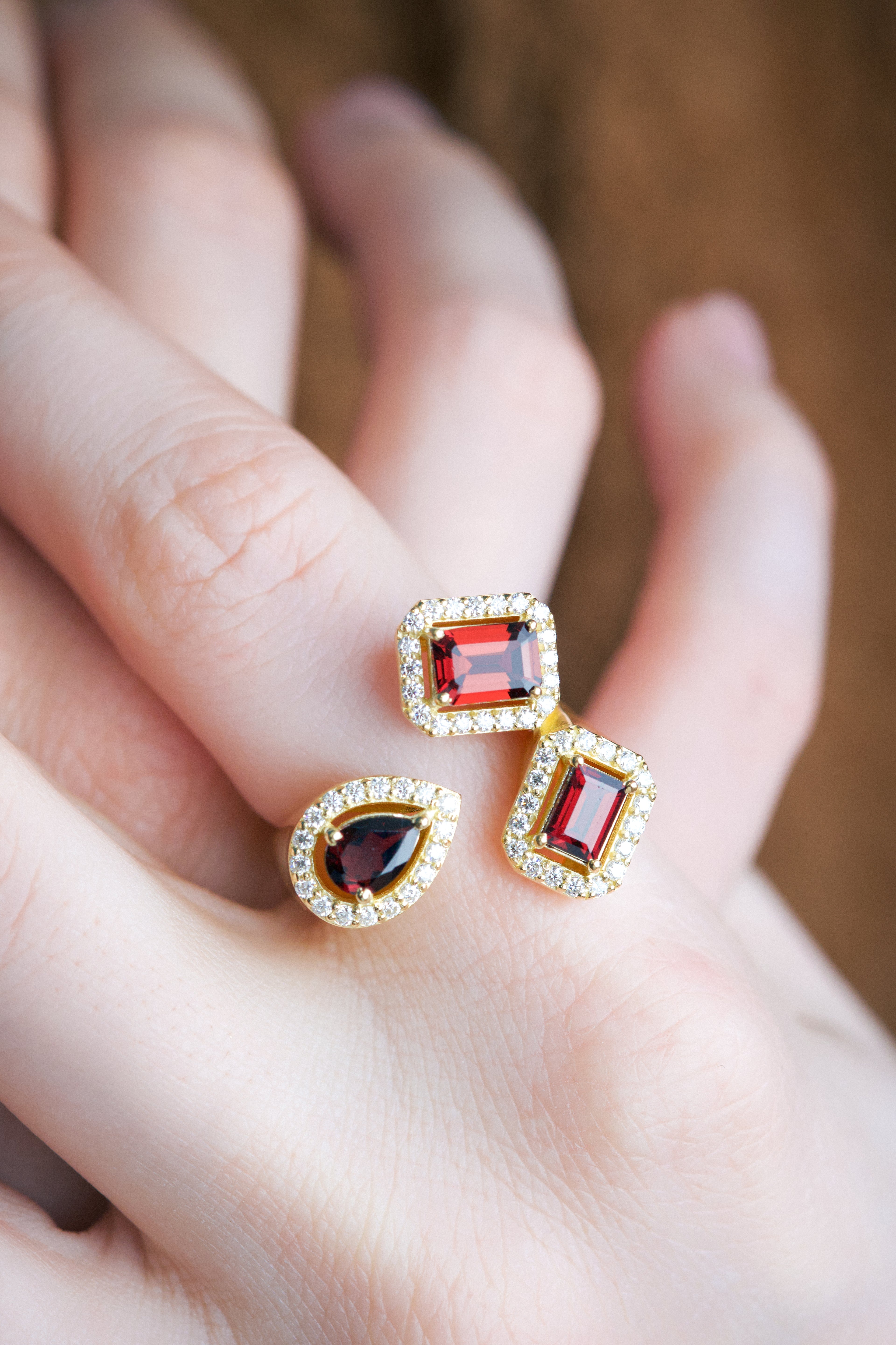 Anello Tre gemme