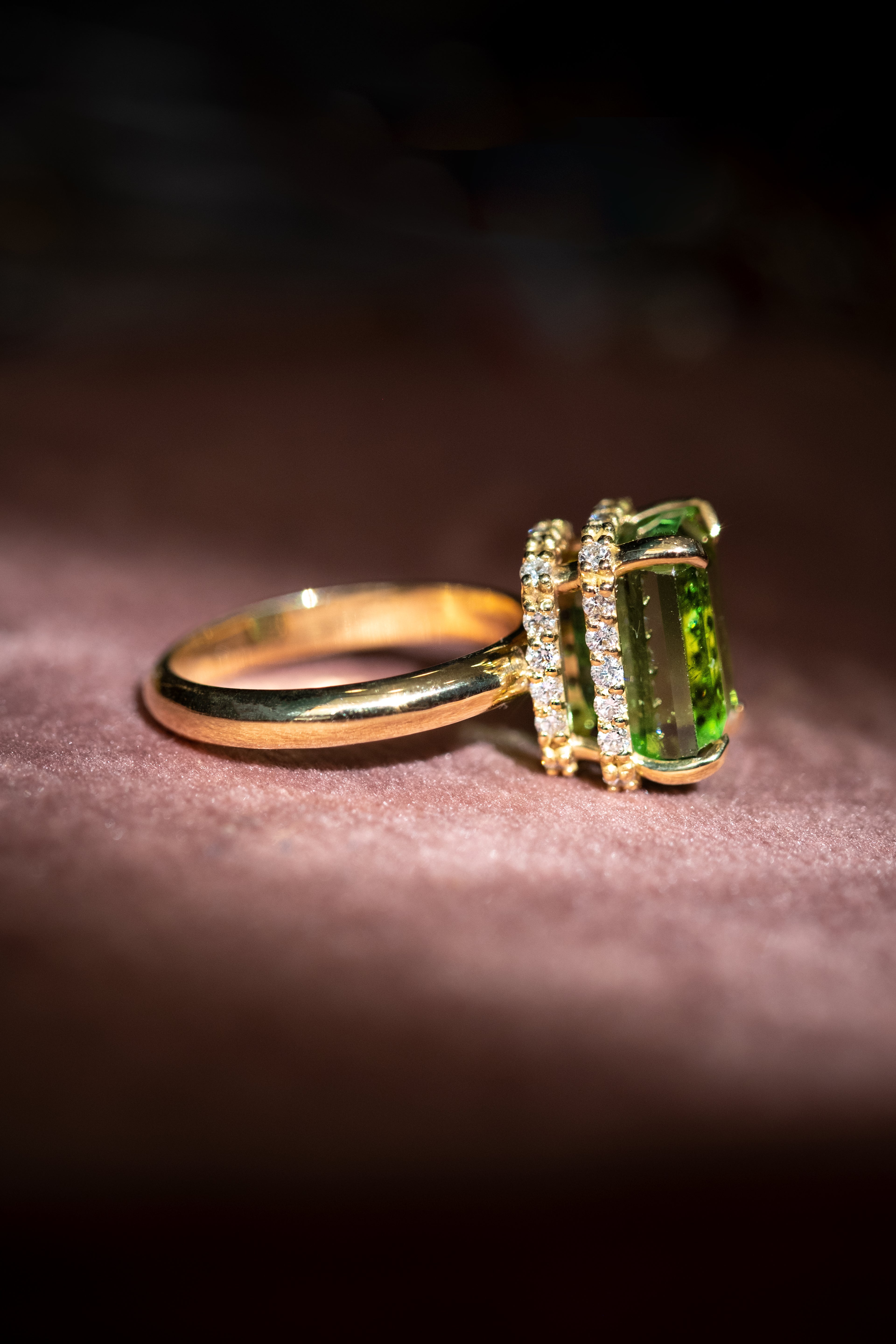 Anello Aurora Verde