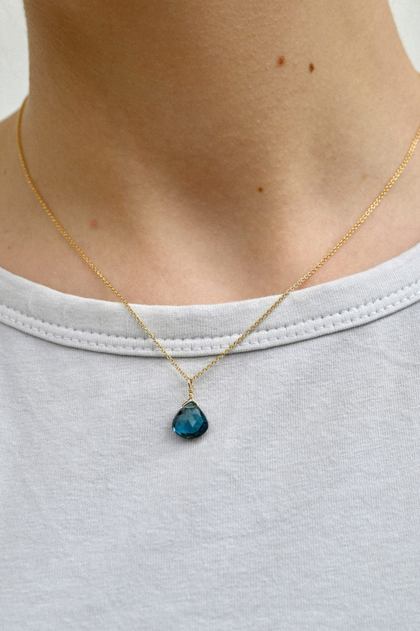 Collana Topazio London Blu