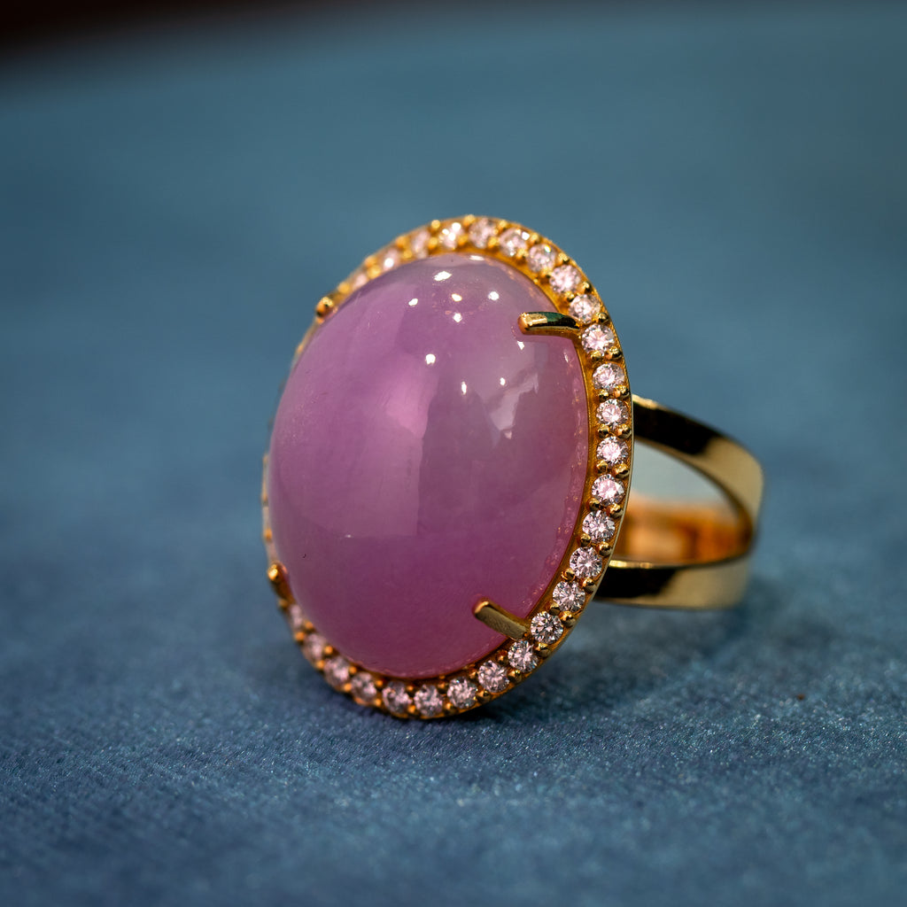 Anello Lavanda - Giada e Diamanti