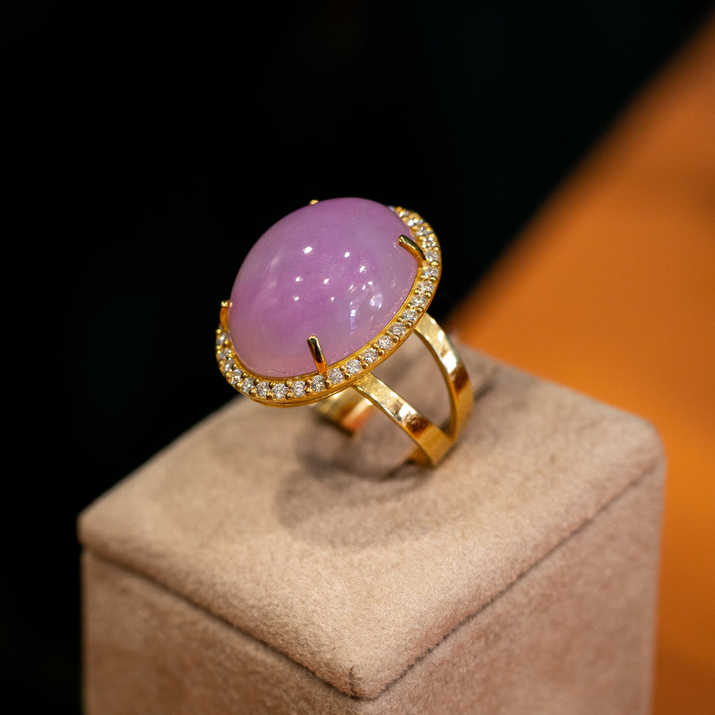Anello Lavanda - Giada e Diamanti