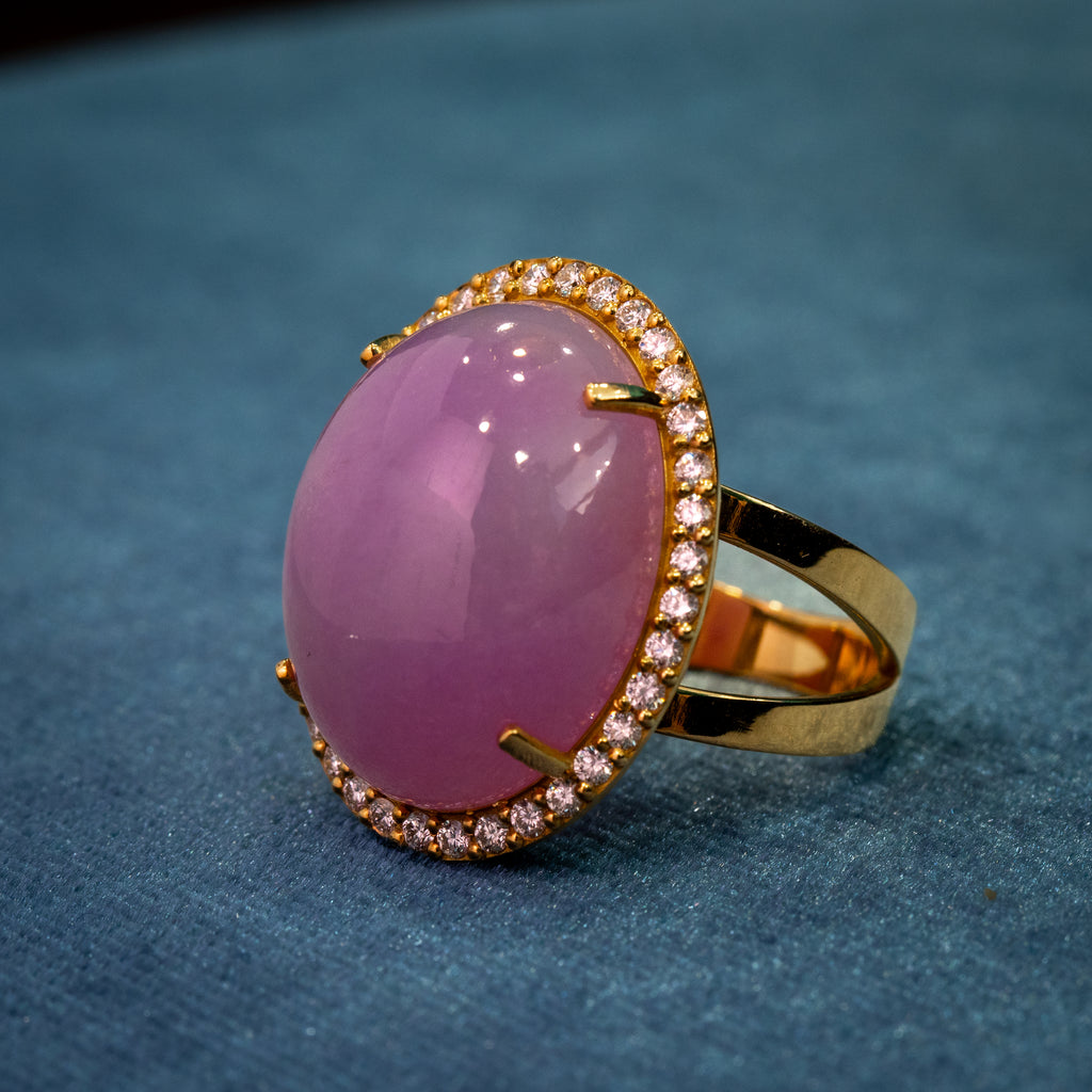 Anello Lavanda - Giada e Diamanti