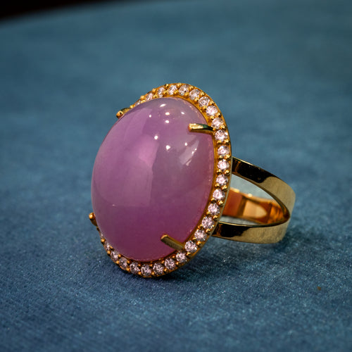 Anello Lavanda - Giada e Diamanti